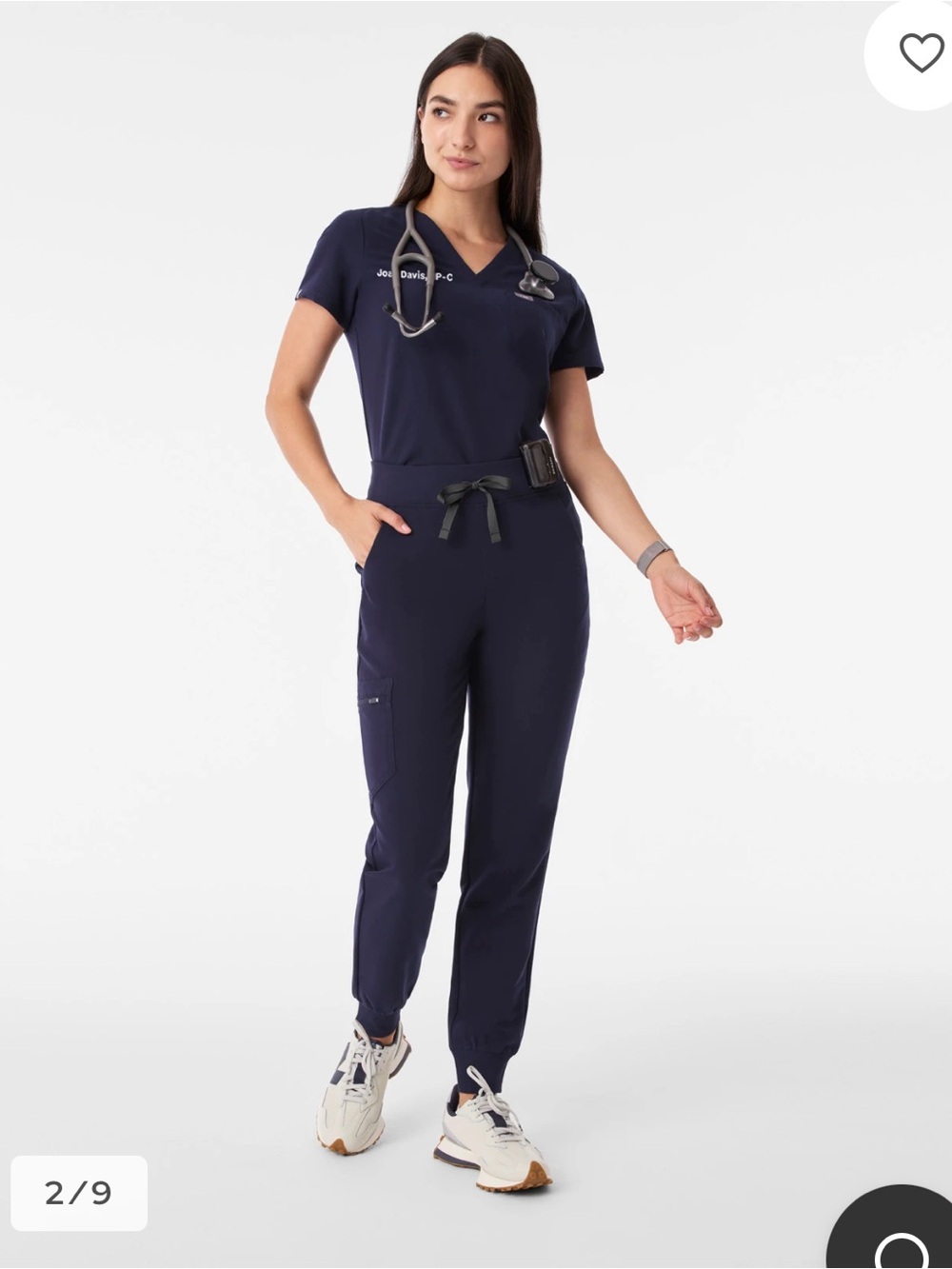 Figs Navy Zamora High-Rise Jogger Scrub Pant XS